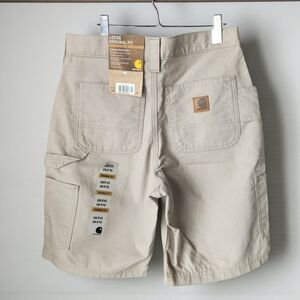 Carhartt Original Fit Canvas Work Short Tan Mens 28x10 Carpenter NEW Mid Rise